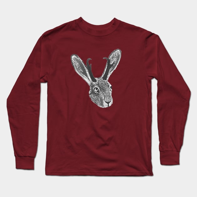 Jackalope Long Sleeve T-Shirt by lexalion